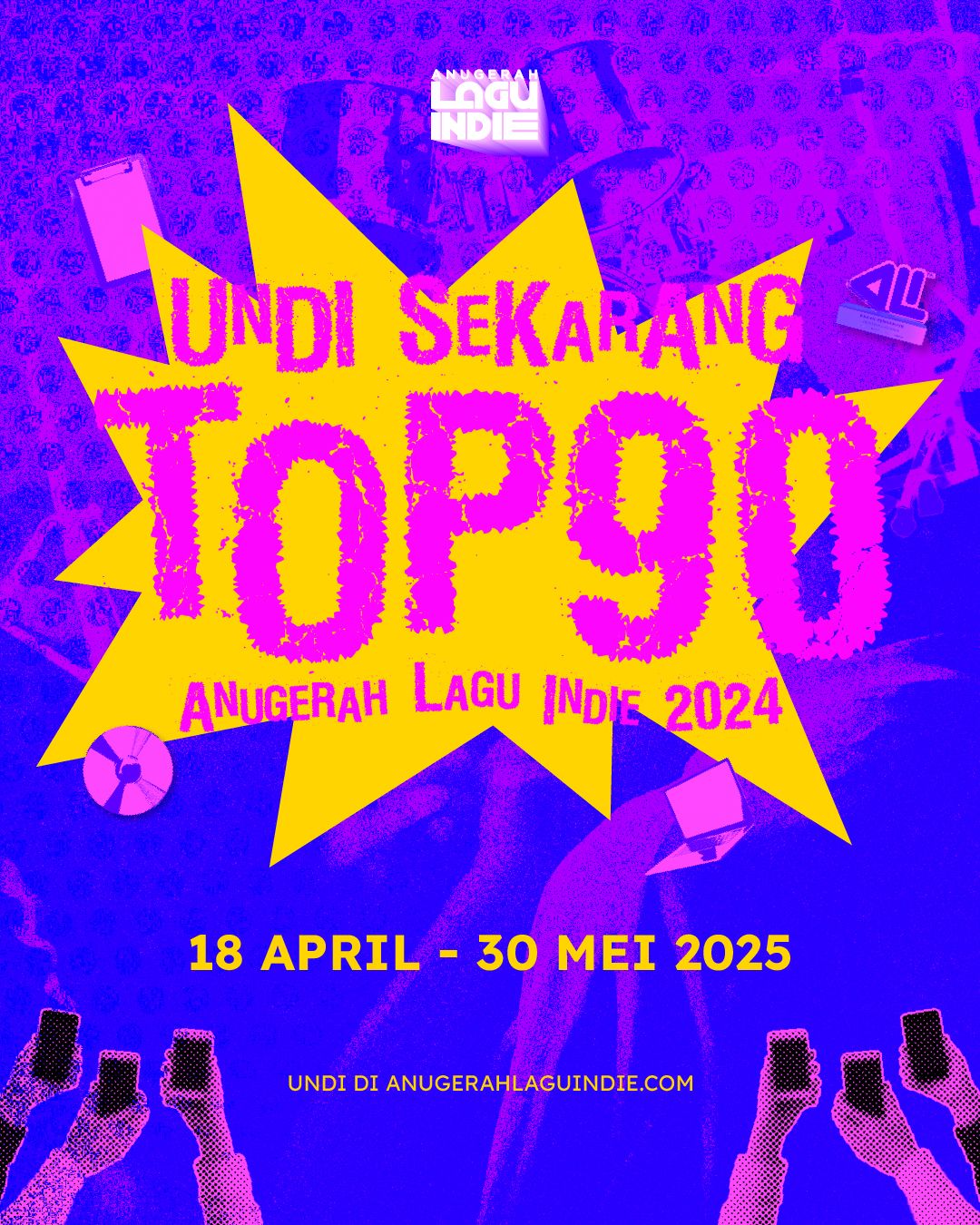 Anugerah Lagu Indie 2024 umum Top 90, undian dibuka hingga 30 Mei