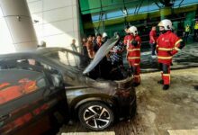 Kereta terbakar di KLIA, tindakan pantas pemandu elak kebakaran lebih buruk