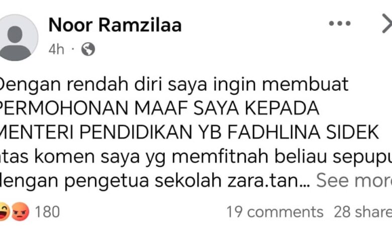 Noor Ramzilaa mohon maaf