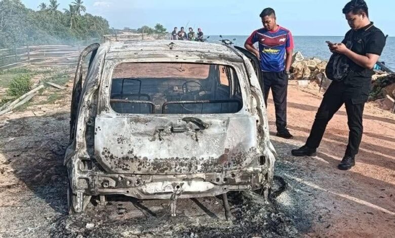 kereta terbakar