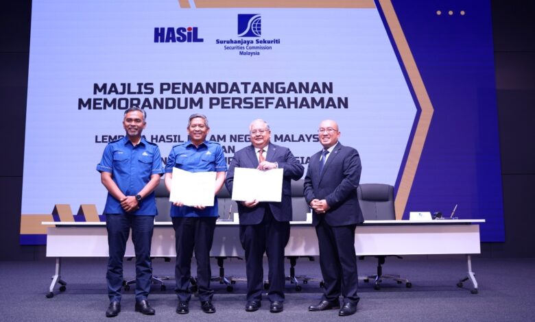 Sesi bergambar kenang-kenangan antara HASiL dan Suruhanjaya Sekuriti (SC) selepas tamat majlis. Ms | 4