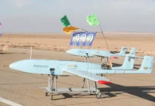 One of hundreds of drones made by Iran is displayed as the country continues to be sanctioned by the US [Courtesy of the Iranian government]