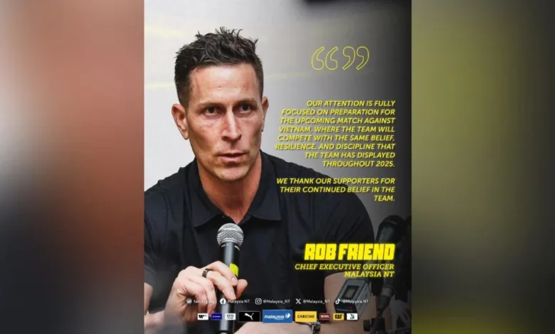 Kenyataan Ketua Pegawai Eksekutif Harimau Malaya, Rob Friend yang dikeluarkan Malaysia NT.