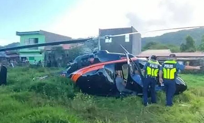 Heli terhempas