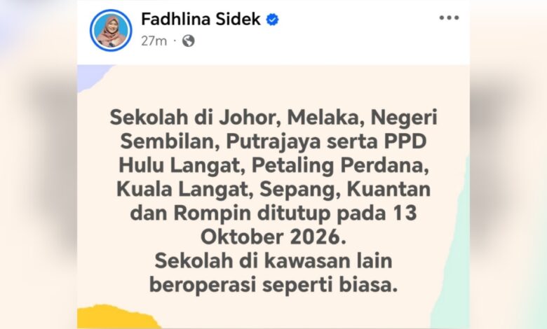 sekolah tutup